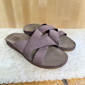 Chaco Lavender Suede Wayfarer Slide Sandals